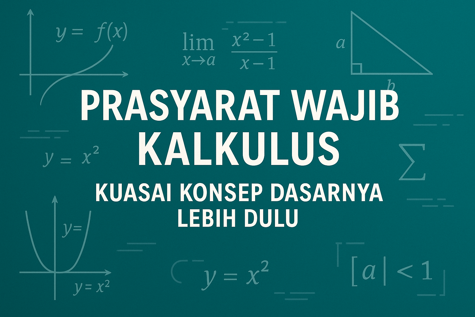 Pengantar Kalkulus Prasyarat Wajib Kalkulus: Kuasai Konsep Dasarnya Lebih Dulu